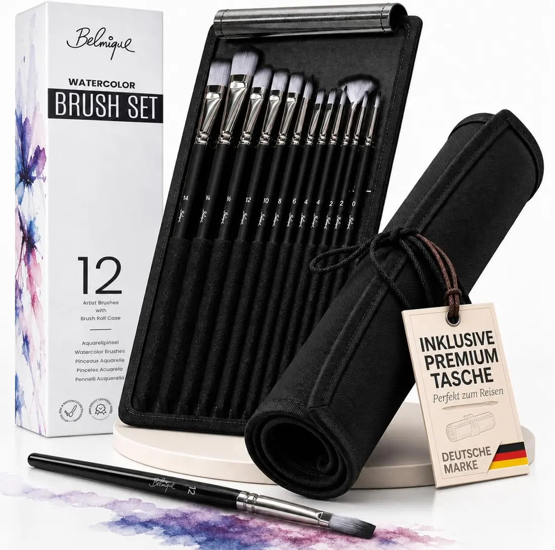 Amazon Hauptbild für Belmique Aquarellpinsel-Set