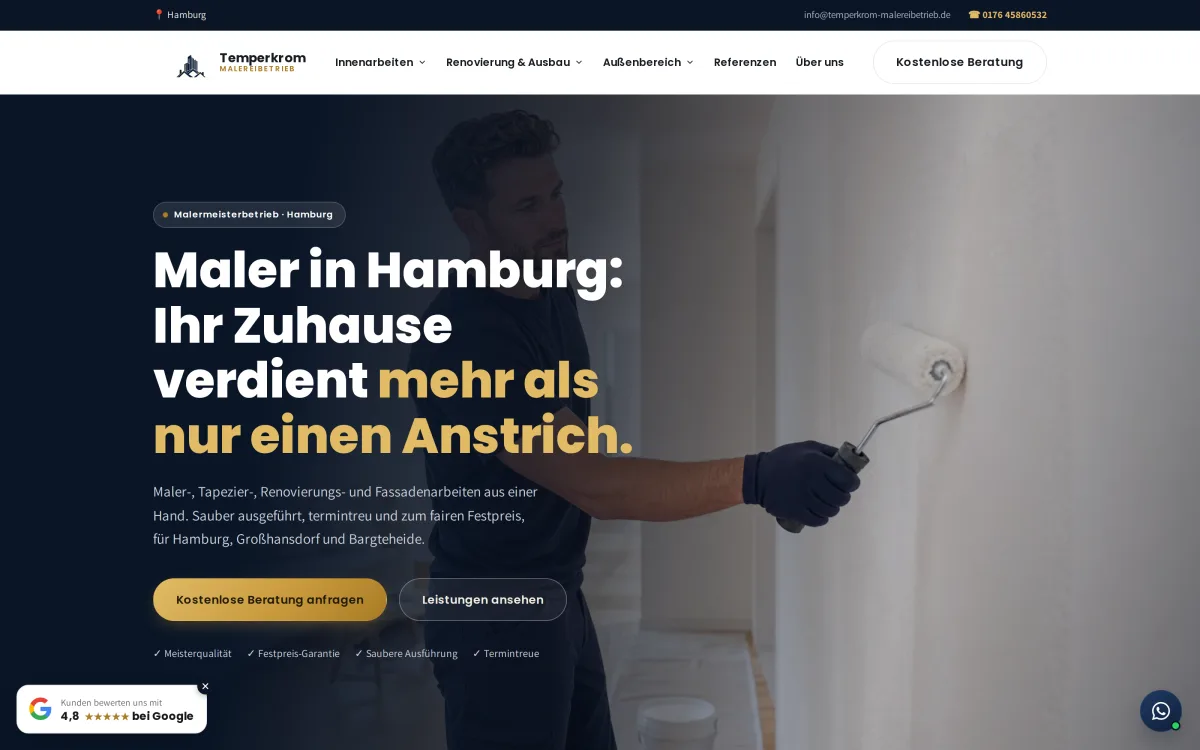 Website-Vorschau Temperkrom